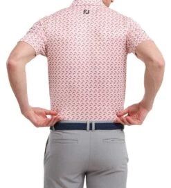 FootJoy Men's Leaping Dolphins Print Lisle Golf Polo Shirt -Golf Equipment Discount Store 0074805 footjoy mens leaping dolphins print lisle golf polo shirt