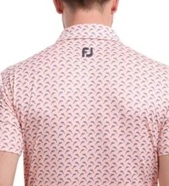 FootJoy Men's Leaping Dolphins Print Lisle Golf Polo Shirt -Golf Equipment Discount Store 0074806 footjoy mens leaping dolphins print lisle golf polo shirt