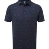 FootJoy Men's School Of Fish Print Lisle Golf Polo Shirt