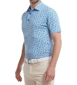 FootJoy Men's Shadow Palm Print Golf Polo Shirt -Golf Equipment Discount Store 0074848 footjoy mens shadow palm print golf polo shirt