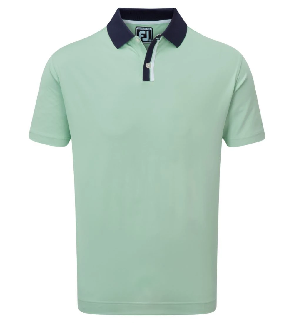 FootJoy Men's Solid Stripe Placket Pique Golf Polo Shirt 3 FootJoy Men's Solid Stripe Placket Pique Golf Polo Shirt