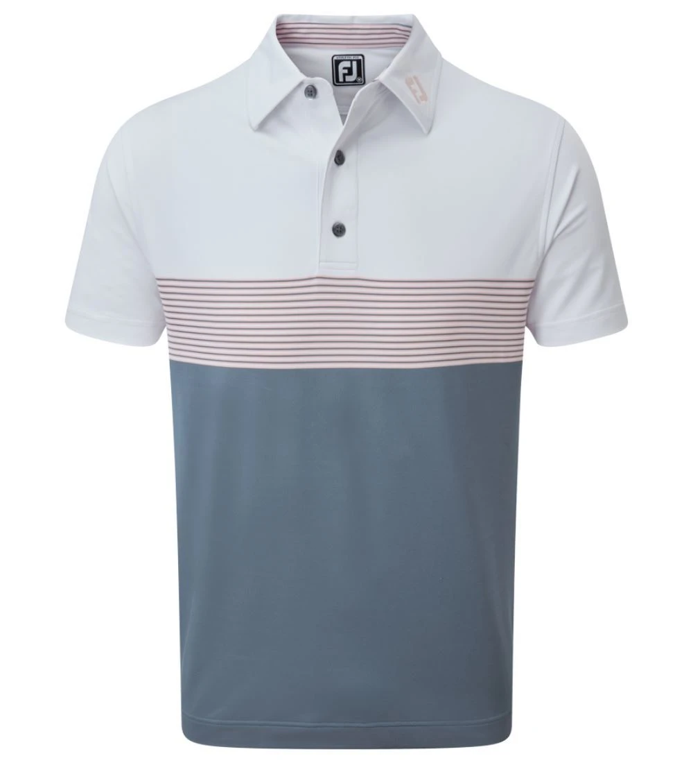 FootJoy Men's Colour Block Pique Golf Polo Shirt 4 FootJoy Men's Colour Block Pique Golf Polo Shirt - Image 2