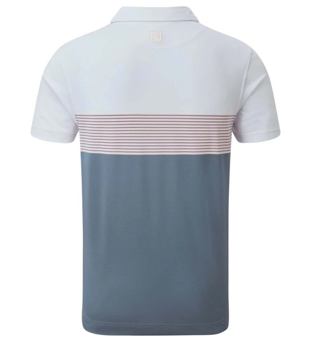 FootJoy Men's Colour Block Pique Golf Polo Shirt 8 FootJoy Men's Colour Block Pique Golf Polo Shirt - Image 6