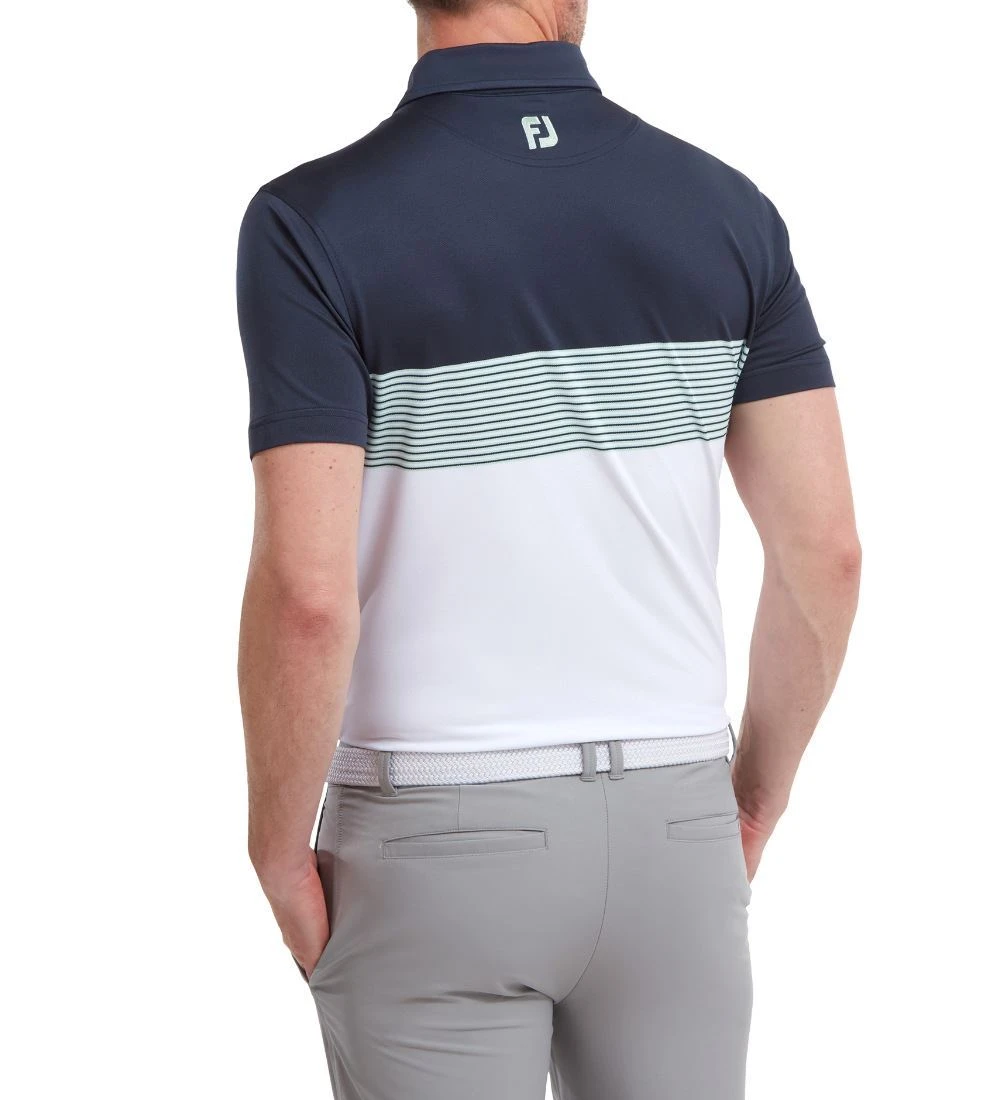 FootJoy Men's Colour Block Pique Golf Polo Shirt 15 FootJoy Men's Colour Block Pique Golf Polo Shirt - Image 13