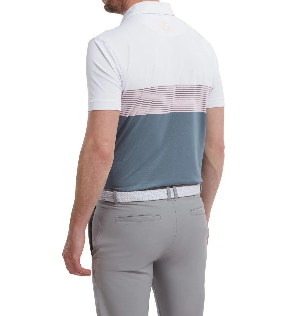 FootJoy Men's Colour Block Pique Golf Polo Shirt 16 FootJoy Men's Colour Block Pique Golf Polo Shirt - Image 14