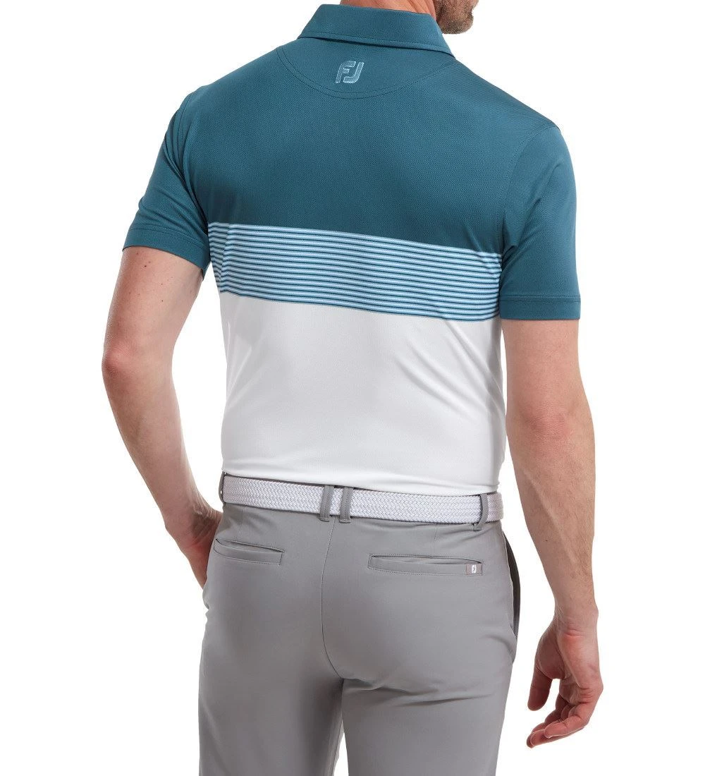 FootJoy Men's Colour Block Pique Golf Polo Shirt 17 FootJoy Men's Colour Block Pique Golf Polo Shirt - Image 15