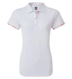 FootJoy Ladies Watercolour Trim Pique Golf Polo Shirt -Golf Equipment Discount Store 0075220 footjoy ladies watercolour trim pique golf polo shirt