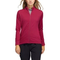 Adidas Ladies Textured Full Zip Golf Jacket -Golf Equipment Discount Store 0076937 adidas ladies textured full zip golf jacket