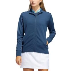 Adidas Ladies Textured Full Zip Golf Jacket -Golf Equipment Discount Store 0076946 adidas ladies textured full zip golf jacket