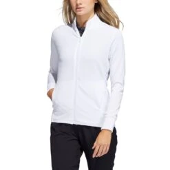 Adidas Ladies Textured Full Zip Golf Jacket -Golf Equipment Discount Store 0076948 adidas ladies textured full zip golf jacket