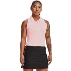 Under Armour Ladies Zinger Point Sleeveless Golf Polo Shirt -Golf Equipment Discount Store 0077154 under armour ladies zinger point sleeveless golf polo shirt