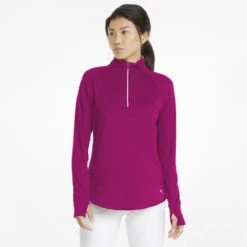Puma Ladies Gamer 1/4-Zip Golf Midlayer -Golf Equipment Discount Store 0078300 puma ladies gamer 14 zip golf midlayer