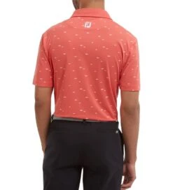FootJoy Men's School Of Fish Print Lisle Golf Polo Shirt -Golf Equipment Discount Store 0078858 footjoy mens school of fish print lisle golf polo shirt