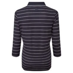 FootJoy Ladies 3/4 Sleeve Pinstripe Pique Golf Polo Shirt -Golf Equipment Discount Store 0078873 footjoy ladies 34 sleeve pinstripe pique golf polo shirt