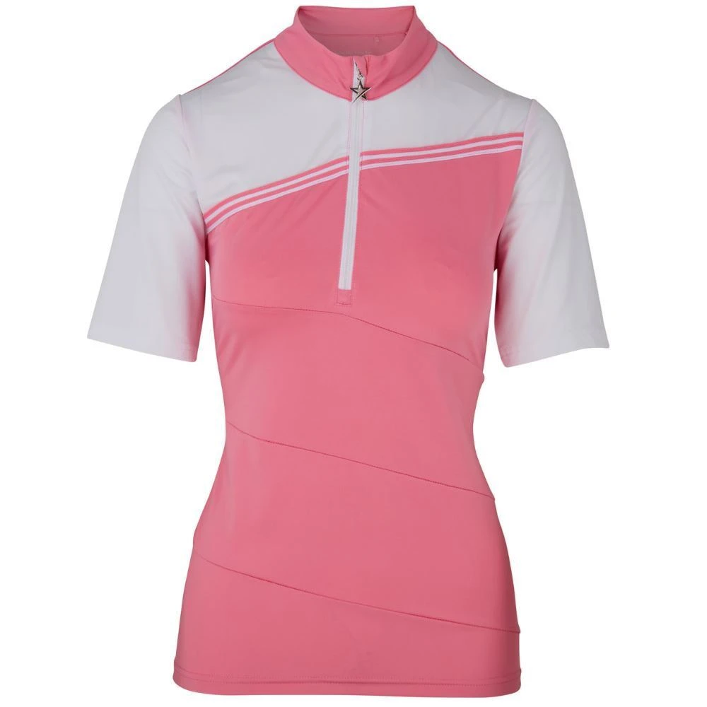 Swing Out Sister Ladies Therese Block Cap Sleeve Golf Polo Shirt 3 Swing Out Sister Ladies Therese Block Cap Sleeve Golf Polo Shirt