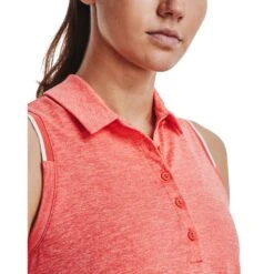 Under Armour Ladies Zinger Point Sleeveless Golf Polo Shirt -Golf Equipment Discount Store 0082661 under armour ladies zinger point sleeveless golf polo shirt