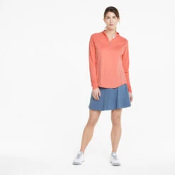 Puma Ladies Shine 1/4-Zip Golf Midlayer -Golf Equipment Discount Store 0083307 puma ladies shine 14 zip golf midlayer